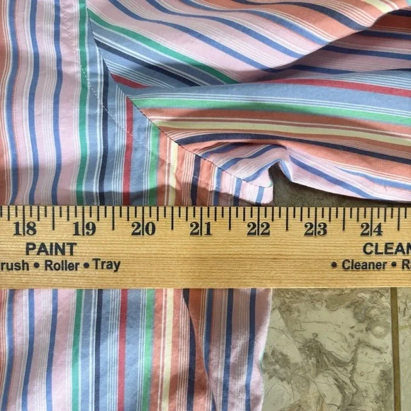 Lauren Ralph Lauren Multicolor Striped Button Front Shirt Size L 100% Cotton - Picture 9 of 10